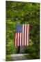 American Flag Hanging Above Gravel Road-Paul Souders-Mounted Photographic Print