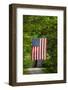 American Flag Hanging Above Gravel Road-Paul Souders-Framed Photographic Print