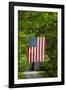 American Flag Hanging Above Gravel Road-Paul Souders-Framed Photographic Print