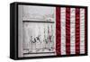 American Flag Hung from Wooden Garage in Bershires, NY-null-Framed Stretched Canvas
