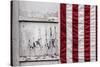 American Flag Hung from Wooden Garage in Bershires, NY-null-Stretched Canvas