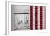 American Flag Hung from Wooden Garage in Bershires, NY-null-Framed Photo