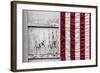 American Flag Hung from Wooden Garage in Bershires, NY-null-Framed Photo