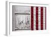 American Flag Hung from Wooden Garage in Bershires, NY-null-Framed Photo