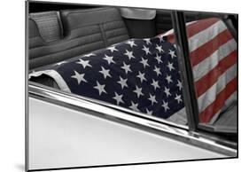 American Flag in Convertible-null-Mounted Poster