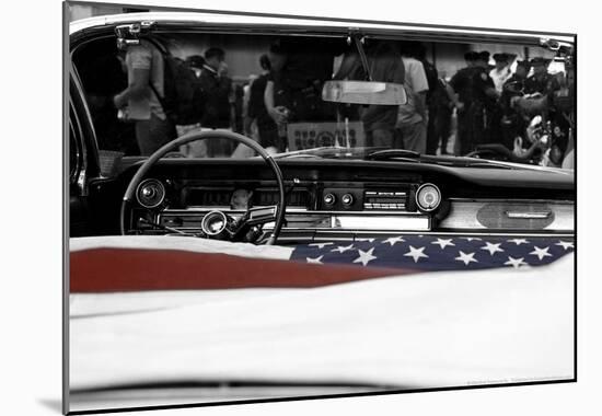 American Flag in Convertible-null-Mounted Poster