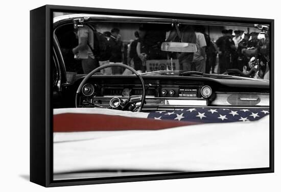 American Flag in Convertible-null-Framed Stretched Canvas