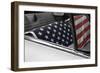 American Flag in Convertible-null-Framed Photo