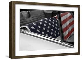 American Flag in Convertible-null-Framed Photo