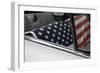 American Flag in Convertible-null-Framed Photo