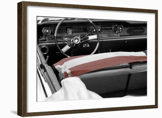 American Flag in Convertible-null-Framed Photo