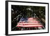 American Flag in Forest, Washington-Paul Souders-Framed Photographic Print