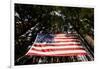 American Flag in Forest, Washington-Paul Souders-Framed Photographic Print