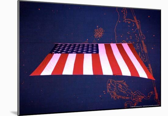 American Flag in Grand Central Station NYC-null-Mounted Poster