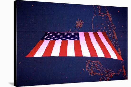 American Flag in Grand Central Station NYC-null-Stretched Canvas