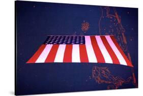 American Flag in Grand Central Station NYC-null-Stretched Canvas