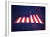 American Flag in Grand Central Station NYC-null-Framed Photo