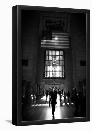 American Flag in Grand Central Station-null-Framed Poster