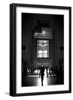 American Flag in Grand Central Station-null-Framed Photo