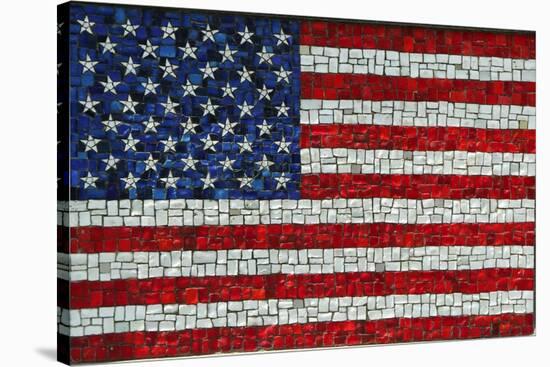 American Flag In Mosaic-Leonard Zhukovsky-Stretched Canvas