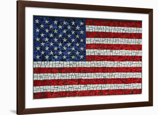 American Flag In Mosaic-Leonard Zhukovsky-Framed Art Print
