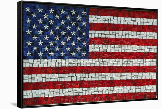 American Flag In Mosaic-Leonard Zhukovsky-Framed Stretched Canvas