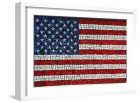 American Flag In Mosaic-Leonard Zhukovsky-Framed Art Print