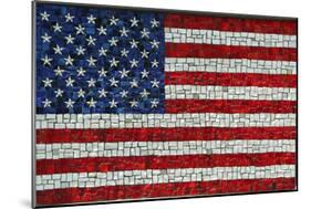 American Flag In Mosaic-Leonard Zhukovsky-Mounted Art Print