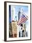 American Flag - In the Style of Oil Painting-Philippe Hugonnard-Framed Giclee Print