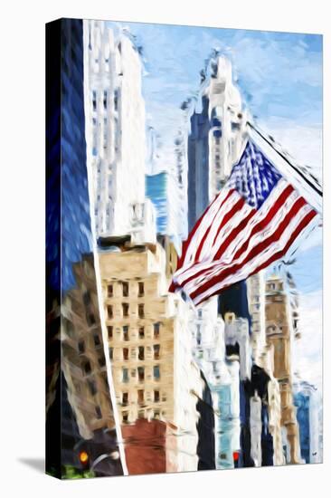 American Flag - In the Style of Oil Painting-Philippe Hugonnard-Stretched Canvas