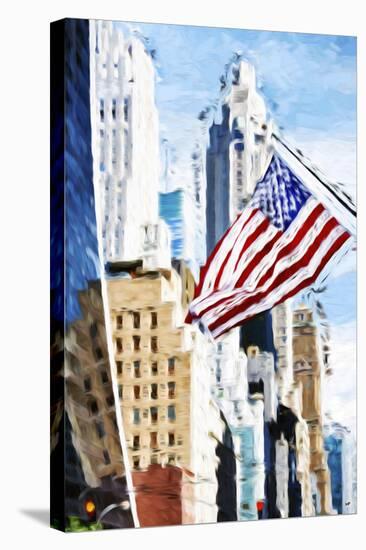 American Flag - In the Style of Oil Painting-Philippe Hugonnard-Stretched Canvas