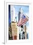 American Flag - In the Style of Oil Painting-Philippe Hugonnard-Framed Giclee Print