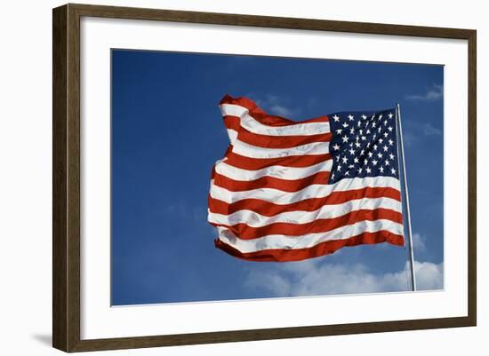 American Flag in the Wind-Joseph Sohm-Framed Photographic Print