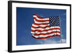 American Flag in the Wind-Joseph Sohm-Framed Photographic Print