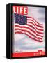 American Flag, July 6, 1942-Dmitri Kessel-Framed Stretched Canvas