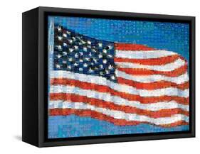 American Flag Mosaic-Joseph Sohm-Framed Stretched Canvas