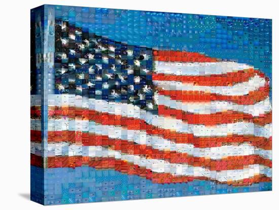 American Flag Mosaic-Joseph Sohm-Stretched Canvas