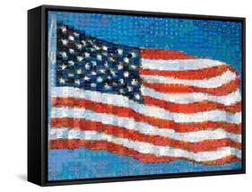 American Flag Mosaic-Joseph Sohm-Framed Stretched Canvas