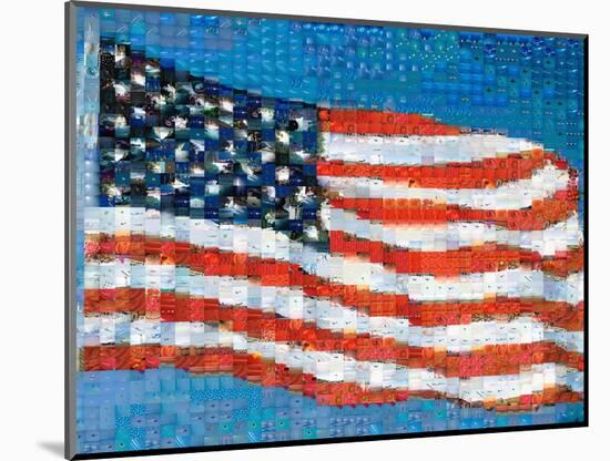 American Flag Mosaic-Joseph Sohm-Mounted Photographic Print