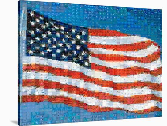 American Flag Mosaic-Joseph Sohm-Stretched Canvas