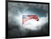 American Flag On A Cloudy Dramatic Sky-daboost-Framed Art Print