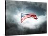 American Flag On A Cloudy Dramatic Sky-daboost-Stretched Canvas