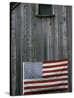 American Flag on Barn-Marilyn Parver-Stretched Canvas