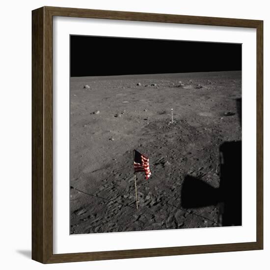 American Flag on the Moon-null-Framed Photographic Print