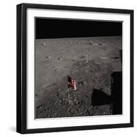 American Flag on the Moon-null-Framed Photographic Print