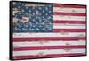 American Flag on Wood, Maine-Joseph Sohm-Framed Stretched Canvas