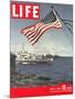 American Flag over US Ships at Sea, July 2, 1945-Eliot Elisofon-Mounted Photographic Print