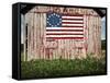 American flag painted on barn-Owaki-Framed Stretched Canvas