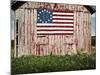 American flag painted on barn-Owaki-Mounted Photographic Print