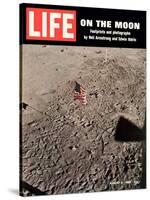 American Flag Planted on Moon, August 8, 1969-null-Stretched Canvas